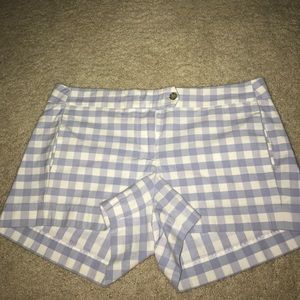 Gingham light blue shorts Jcrew